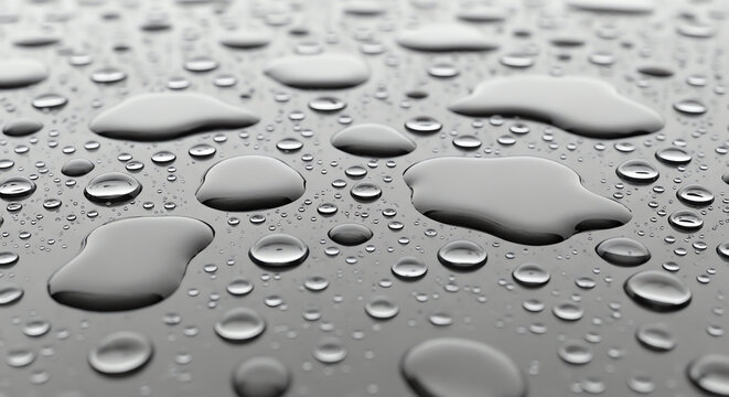 Плоские капли воды на стекле